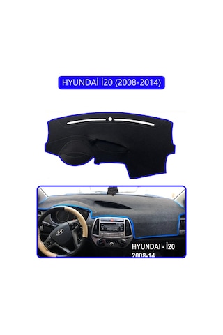 Hyundai İ20 2008-2014torpido Koruma Halısı Mavi Kenar Hyundai İ20 2008-2014torpido Koruma Halısı Mavi Kenar