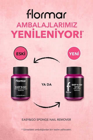 Flormar Easy & Go Kendinden Süngerli Pratik Oje Temizleyici 75 ML