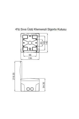 Makel Sigorta Kutusu Sıva Üstü 4 Lü