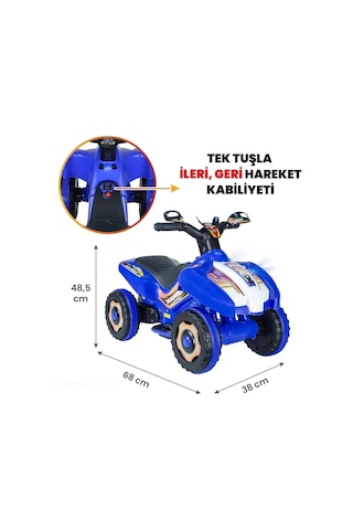 Kumandalı Akülü Araba 6 Volt 2-4 Yaş Mavi