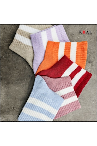 Kral Socks Unisex 6 Çift Soft Renkler Model Pamuklu Terletmez Çorap Seti