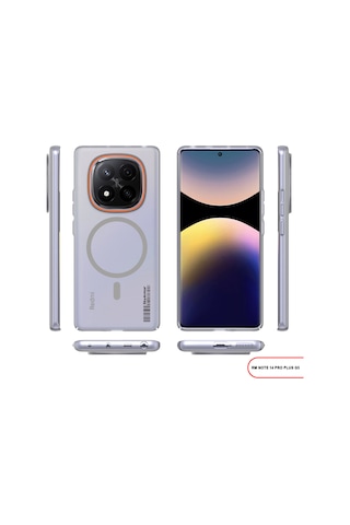 Redmi Note 14 Pro Plus 5g Magsafe Uyumlu Mat Sert Klein Kılıf Beyaz