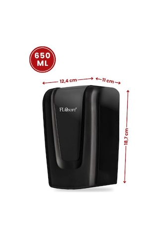 F089 Sıvı Sabunluk Ve Dezenfektan Verici Siyah 650 Ml Siyah