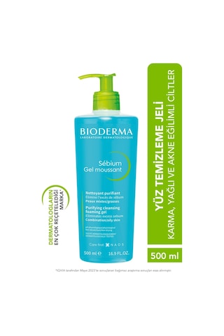 Bioderma Sebium Gel Moussant Yüz Temizleme Jeli 500 ML