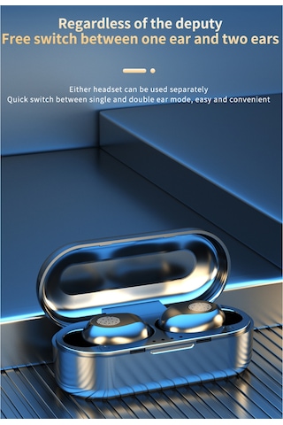 Teltree Siyah F9mini Dokunmatik Kablosuz Bluetooth Kulaklık - 10m Alım Mesafesi, 4 Saat Çalma Süresi