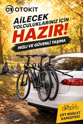 Volkswagen Tiguan 2007 - 2025 Uyumlu Bagaj Arkası 2 Li Bisiklet Taşıyıcı