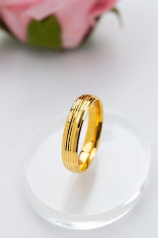 Latif Kuyumculuk 22 Ayar Altın Çizgi Bombeli Alyans Nişan Yüzüğü Lkyzk1528