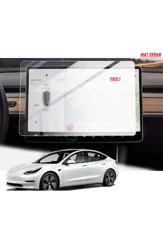 Tesla Model Y Juniper Multimedya Ve Arka Ekran Uyumlu Mat Ekran Koruyucu
