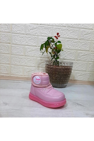 Twingo 9100 Pembe Cırtlı Fermuarlı İçi Kürklü Kız Çocuk Bebe Bot Pembe