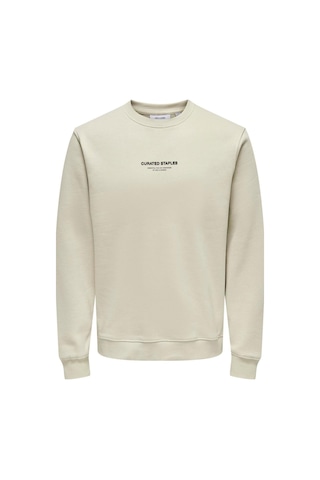 Only & Sons Onscurated Reg Crew Neck Sweat Bej 22030923 Bej