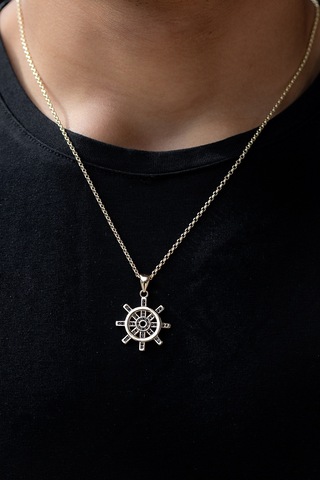 Uşaklıhafız 14 Ayar Altın Dümen Erkek Kolye