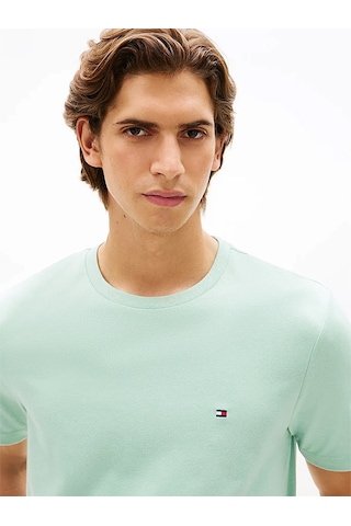 Tommy Hilfiger Ess Seasonal Reg Fıt Solıd Tee Erkek Yeşil T-shirt - Mw0mw39995