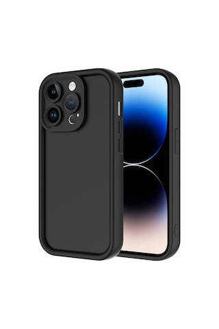 Apple Uyumlu iPhone 14 Pro Kılıf Kamera Korumalı Zore Ananas Kapak Siyah