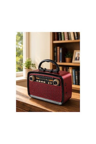 Taşınabilir Bluetooth Hoparlör With Fm/am Radyo Ve Şarj Edilebilir Batarya
