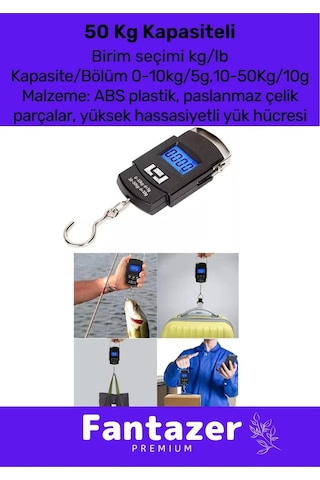 Seyahat Bavul Ağırlık Tartı Dijital Çok Amaçlı Taşınabilir Bagaj Tartısı Max 50 Kg Çok Renkli