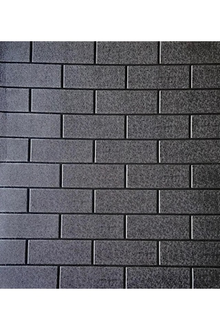 Kendinden Yapışkanlı Tuğla Desenli Siyah Ofis Model Duvar Kağıdı Nw87