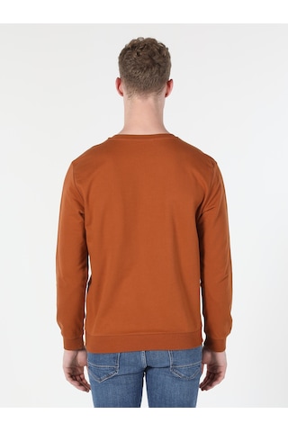 Colin's Regular Fit Baskılı Turuncu Erkek Sweatshirt CL1060126_Q1.V2_COR Kahverengi