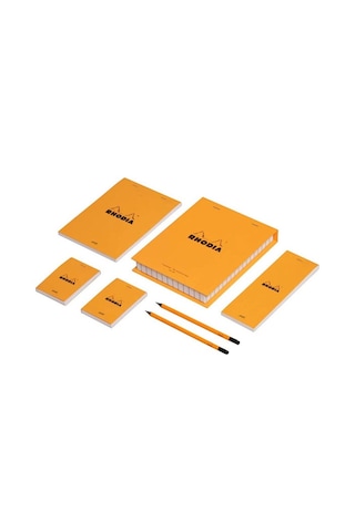 Rhodia Essential Box Çizgili Defter Seti Orange 9201C Turuncu