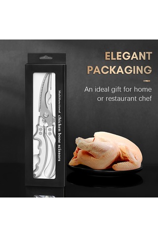 Moveevo "paslanmaz Çelik Mutfak Makası - Balık Pullama, Kemik Kesme Ve Daha Fazlası İçin Ergonomik Tasarım" Yeşil