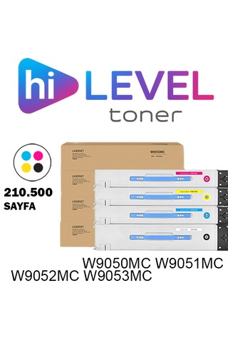 Ht-w9050-set, Hilevel Toner Ht-w9050-set Hp E87640 210.5k 4 Renk Cmyk Muadil Toner