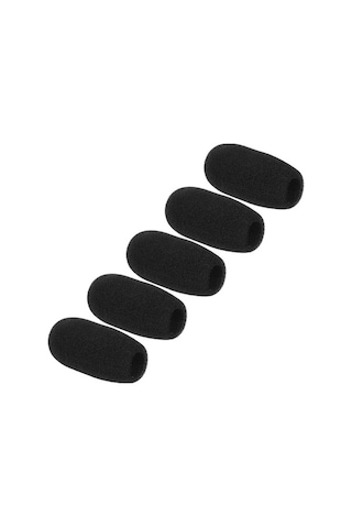 Fortunelane Küçük Mikrofon Köpük Koruması Siyah C Tipi 48mm - 5 Adet