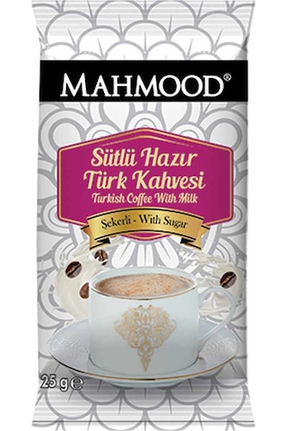Mahmood Coffee Sütlü Şekerli Hazır Türk Kahvesi 12 x 25 G
