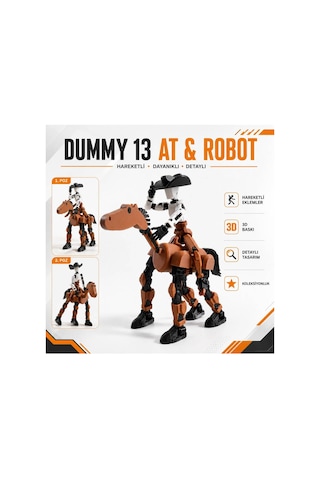 Dummy 13 At & Robot Figür 3d Baskı Hareketli Eklemli Koleksiyonluk Oyuncak