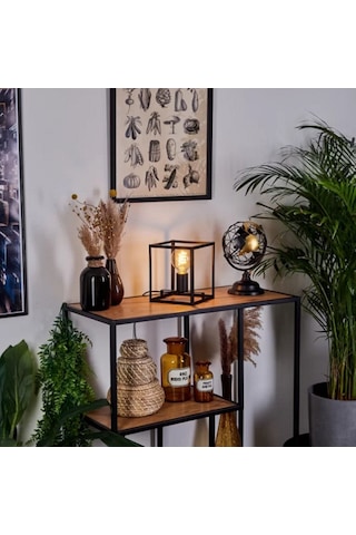 Riolight Modern13, Retro,vintage,rustik Siyah 1xe27 Duylu Küp Met