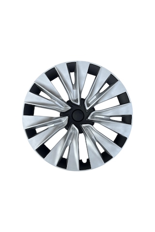 Red Lion Parts Tesla Model Y Legacy 2023-2025 Uyumlu 19 İnç Uberturbine Stil Jant Kapağı Seti - Gümüş & Siyah
