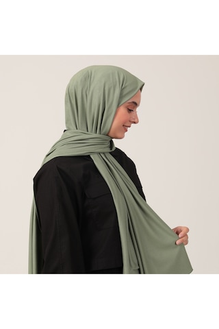 Penye Şal Tesettür Giyim, %100 Pamuk, Hafif, Rahat, Şık, Yüksek Kalite, Shawl, Scarf, Hijab, Shawl Yeşil