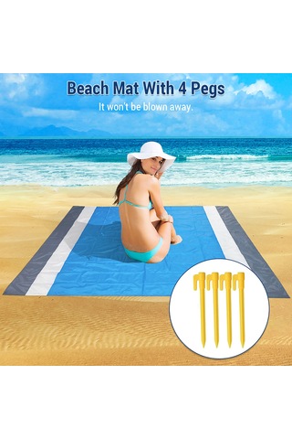 Fosenze Tpu Kaplama Su Geçirmez Çadır Matı - 140x200cm Yıldız Desenli, Katlanabilir, 4 Çivi İle Rüzgar Dayanıklı, Temizlenmesi Kolay Piknik/plaj Matı Çok Renkli