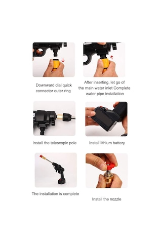 Stilmax 48 V 10 Ah Şarjlı Akülü Basınçlı Bahçe ve Oto Yıkama Makinesi