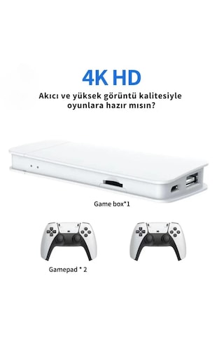 S'82 M15 Retro Konsol 20.000 Oyunlu, Çift Gamepadli, 4k Hdmı