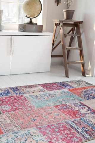 Jazz Patchwork Desenli Dokuma Taban Dekoratif Rustik Halı (Al 82)