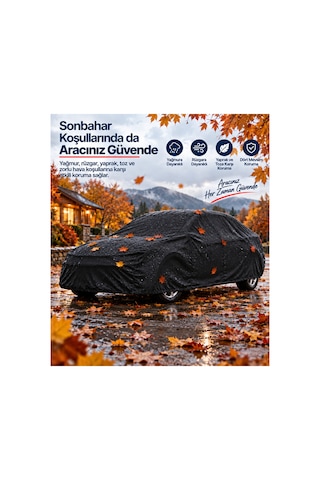 Seat İbiza Uyumlu Siyah Araba Brandası Su Geçirmez 4 Mevsim Koruma