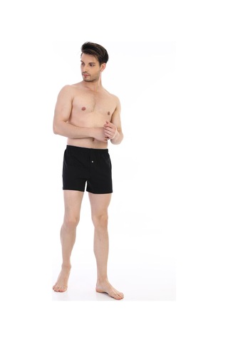 Çift Kaplan Erkek Penye Siyah Boxer 805 Siyah
