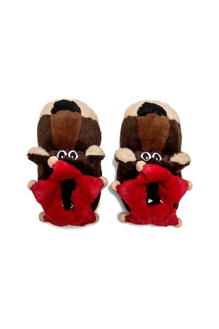 Twigy Joker EE0517 Erkek Hayvanlı Panduf Kahverengi 41/46 Kahverengi