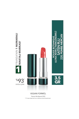 Yves Rocher Rouge Botanique Ultra Renkli Nemlendirici Saten Ruj - 200. Pembe Mercan -vegan-3.5g 200 Pembe Mercan