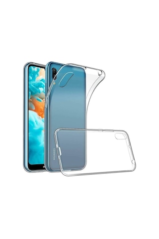 Huawei Y6 Pro 2019 Uyumlu Şeffaf Silikon Kılıf - Kamera Korumalı Esnek Tam Koruma Kapak