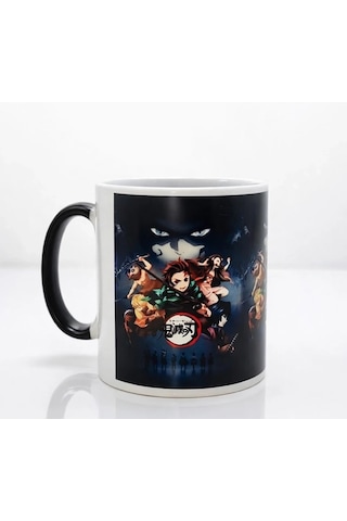 Porselen Renk Değiştiren Demon Slayer Kupa Bardak Aalk383 Renkli
