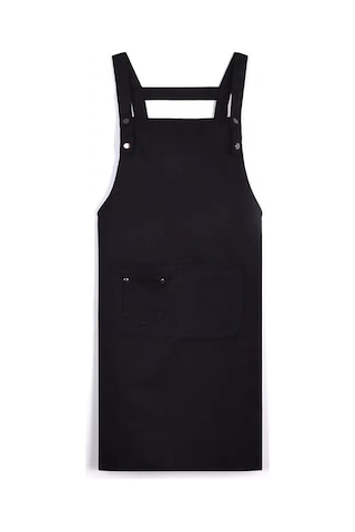 Ön Cepli, Ayarlanabilir, Su Geçirmez Mutfak Önlüğü, Erkek Kadın Şef Barbekü Çizimi Siyah Diğer