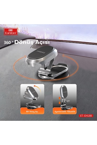 Katlanabilir Manyetik Mini Araç İçi Ve Masaüstü Telefon Tutucu
