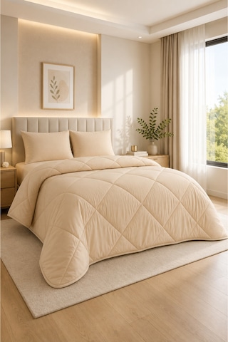 Formeya Bej Soft Slikon Yorgan Tek Kişilik 155 215