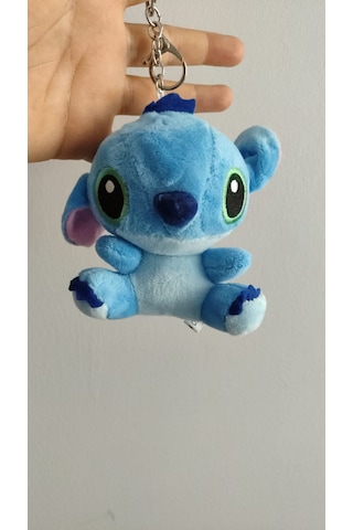 Stitch Peluş Anahtarlık Çanta Aksesuar Boyut:12cm Mavi