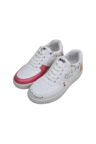 Dogo Cat Lovers Beyaz Kadın Sneaker Beyaz
