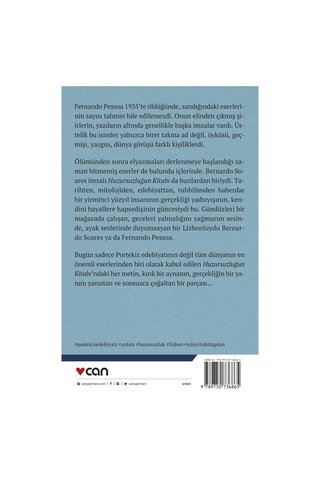 Huzursuzluğun Kitabı - Fernando Pessoa - Can Yayınları