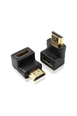 Hdmi To Hdmi Dirsek 90 Açılı Çevirici Uzatma Dönüştürücü Adaptör