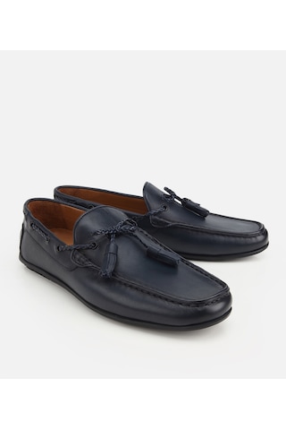 Hotiç Erkek Deri Lacivert Püskül Dikiş Detaylı Klasik Loafer 02ayh324900a680 02ayh324900a680