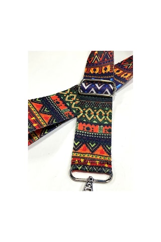 Karan Tuhafiye Otantik Desenli Çanta Sapı / Ayarlanabilir Palaska / Polyester Çanta Sapı Lacivert