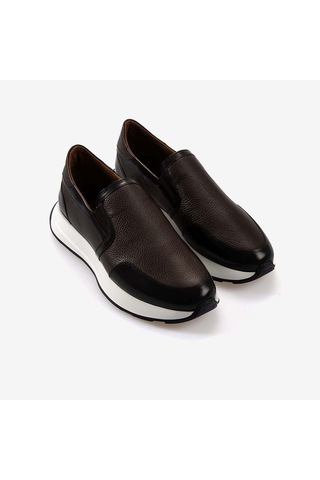 Mocassini Gold Hakiki Deri Erkek Spor & Sneaker Ayakkabı 73702 Siyah-kahve Geyik